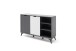 Highboard >Nemea< in Grau matt - 137x92x40cm (BxHxT)