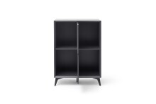 Highboard >Nemea< in Grau matt - 80x115x40cm (BxHxT)