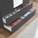 Kleiderschrank >Suzette< in Graphit matt - 126x208x57cm (BxHxT)