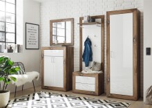 Garderobenschrank >Nigrita< in Flagstaff Oak - 68x193x40cm (BxHxT)