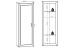 Garderobenschrank >Nigrita< in Flagstaff Oak - 68x193x40cm (BxHxT)