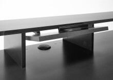 Schreibtisch >Thasos< in Schwarz - 160x92x70cm (BxHxT)