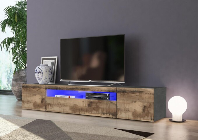 TV-Board >Daiquiri< in Schiefer Nachbildung Ahorn Nachbildung