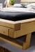 Massivholzbett >Long Beach< in Eichefarbig aus Kiefer Massivholz - 178x85x222cm (BxHxT)