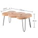 Couchtisch >Caspar< in Akazie aus Massivholz,Metall - 100x45x65cm (BxHxT)