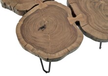 Beistelltisch >Caspar Mini< in Akazie aus Massivholz,Metall - 78x56x72cm (BxHxT)