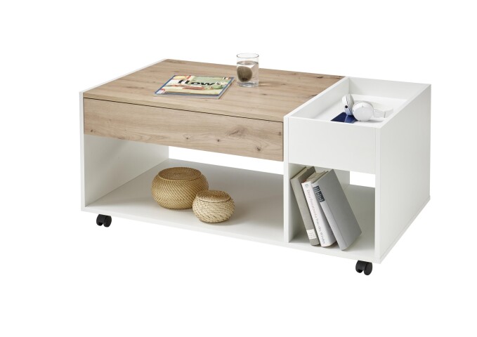 Couchtisch >Elfi< in Weiß - 110x44x60cm (BxHxT)
