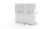 Kommode >Onda< in Weiß Hochglanz - 90x81,2x40cm (BxHxT)