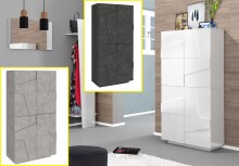 Garderobenschrank >Piacenza< Beton oder Schiefer...