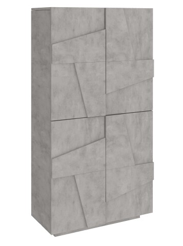 Garderobenschrank >Piacenza< in Beton Nachbildung - 81x168x38cm (BxHxT)