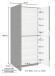 Garderobenschrank >Piacenza< in Beton Nachbildung - 81x168x38cm (BxHxT)
