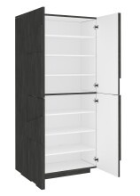 Garderobenschrank >Piacenza< in Schiefer Nachbildung - 81x168x38cm (BxHxT)