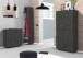Garderobenschrank >Piacenza< in Schiefer Nachbildung - 81x168x38cm (BxHxT)