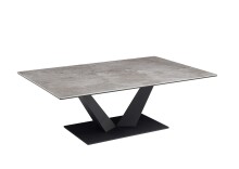 Couchtisch >Gaya< in Grau aus Holzwerkstoff,Keramik,Metall - 120x40x80cm (BxHxT)