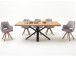 Esstisch >Eastbourne< in Eiche aus Massivholz,Metall - 200x76x100cm (BxHxT)