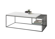 Couchtisch >Jurien Bay< in Weiß matt lackiert - 120x40x60cm (BxHxT)