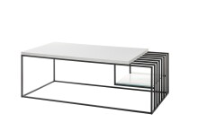 Couchtisch >Jurien Bay< in Weiß matt lackiert - 120x40x60cm (BxHxT)