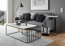 Couchtisch >Jurien Bay< in Weiß matt lackiert - 120x40x60cm (BxHxT)