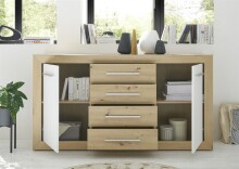 Sideboard >Frieda< in Artisan Eiche - 168x89x46cm (BxHxT)