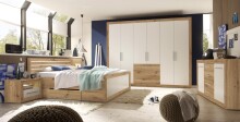 Bett >Frieda< in Artisan Eiche - 307x94x206cm (BxHxT)