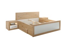 Bett >Frieda< in Artisan Eiche - 307x94x206cm (BxHxT)