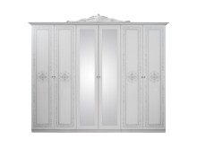 Kleiderschrank >Langston< in Weiß - 261x227x57cm (BxHxT)
