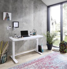 Schreibtisch >Livadia< in  aus Stahl,Glas -...