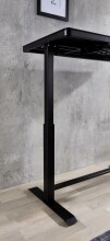 Schreibtisch >Livadia< in Schwarz aus Stahl,Glas - 120x72x60cm (BxHxT)