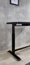 Schreibtisch >Livadia< in Schwarz aus Stahl,Glas - 120x72x60cm (BxHxT)