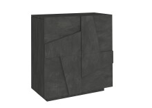 Schuhschrank >Piacenza< in Schiefer Nachbildung - 81x86x38cm (BxHxT)