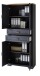 Aktenschrank >Jasmin< in Graphit - 86x204x38cm (BxHxT)