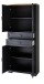 Aktenschrank >Jasmin< in Graphit - 86x204x38cm (BxHxT)