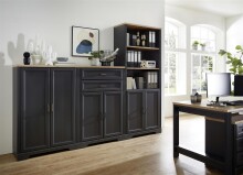 Aktenschrank >Jasmin< in Graphit - 86x204x38cm (BxHxT)