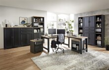 Aktenschrank >Jasmin< in Graphit - 86x204x38cm (BxHxT)
