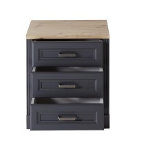 Rollcontainer >Jasmin< in Graphit - 54x62x39cm (BxHxT)