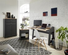 Rollcontainer >Jasmin< in Graphit - 54x62x39cm (BxHxT)