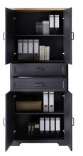 Regal-Set >Jasmin< in Graphit - 172x204x38cm (BxHxT)