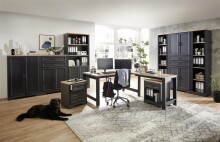Regal-Set >Jasmin< in Graphit - 172x204x38cm (BxHxT)