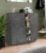 Schuhschrank >Viterbo< in Schiefer Nachbildung - 79,2x86x38cm (BxHxT)