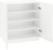 Schuhschrank >Viterbo< in Weiß-Hochglanz - 79,2x86x38cm (BxHxT)