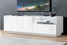 TV-Board >Viterbo< in Weiß-Hochglanz -...