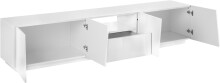 TV-Board >Viterbo< in Weiß-Hochglanz - 220x46x43cm (BxHxT)