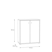 Kommode >Tembi< in Sonoma Eiche - 73,7x85,5x34,8cm (BxHxT)