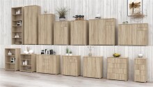 Kommode >Tembi< in Sonoma Eiche - 73,7x85,5x34,8cm (BxHxT)