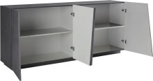 Sideboard >Viterbo< in Schiefer Nachbildung - 200x86x43cm (BxHxT)