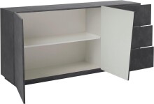 Sideboard >Viterbo< in Schiefer Nachbildung - 180x86x43cm (BxHxT)