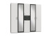 Kleiderschrank >Drugi I< in Weiß Graphit - 225x208x58cm (BxHxT)