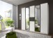 Kleiderschrank >Drugi I< in Weiß Graphit - 225x208x58cm (BxHxT)