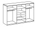 Kleiderschrank >Drugi II< in Weiß Plankeneiche - 270x208x58cm (BxHxT)