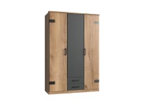 Kleiderschrank >Cheston< in Plankeneiche -...